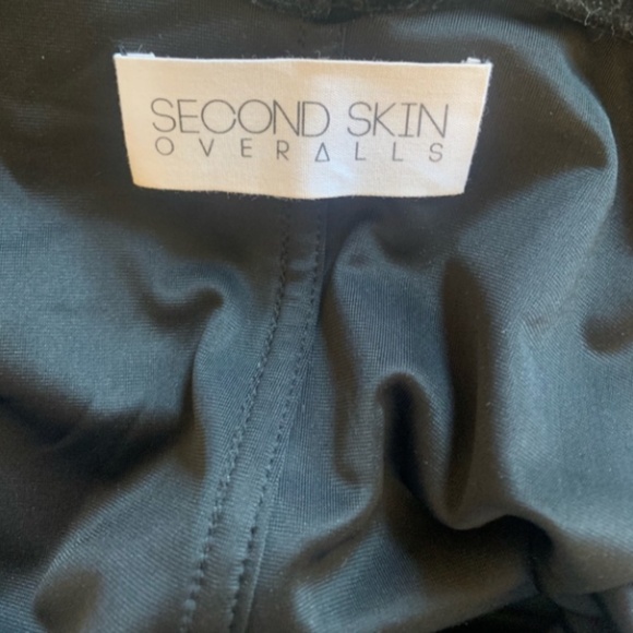 WeWoreWhat Second Skin Black Velvet Overalls Size XS - Picture 5 of 5